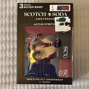 Scotch & Soda Boxer Briefs 3-Pack - Red, Blue, Black